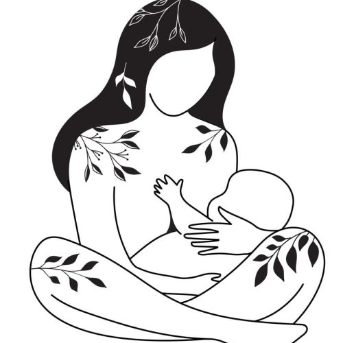 Motherhood, maternity, babies and pregnant women logos, collecti